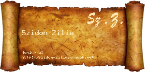 Szidon Zilia névjegykártya