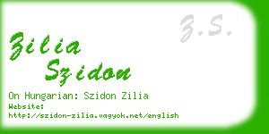 zilia szidon business card